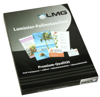 100 LMG Laminierfolien glänzend für Kreditkartenformat 125 micron