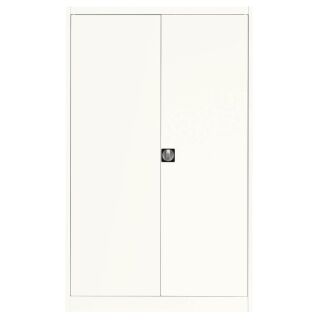 mauser Stahlschrank entero BF5-12 - 9010/9010 reinweiß 4 Fachböden 120,0 x 50,0 x 195,0 cm, aufgebaut, 1 St.