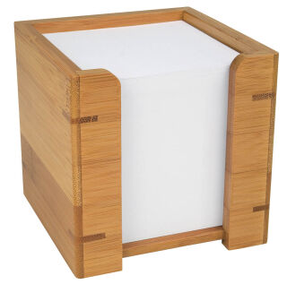WEDO Zettelbox Bambus braun inkl. 900 Notizzettel, 1 St.