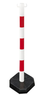 Absperrpfosten weiß/rot, 1 St.