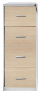 Gürkan Hängeregistraturschrank silber, ahorn 4 Schubladen 40,0 x 62,0 x 132,0 cm, 1 St.