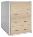 Gürkan Hängeregistraturschrank silber, ahorn 4...