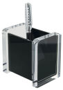 WEDO Stiftehalter Acryl Exklusiv glasklar/schwarz Acryl...