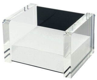 WEDO Zettelbox Acryl Exklusiv glasklar inkl. 500 Notizzettel, 1 St.