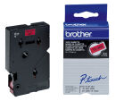 brother Schriftband TC-401 TC401, 12 mm, schwarz auf rot,...