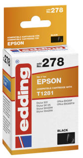 edding EDD-278  schwarz Druckerpatrone kompatibel zu EPSON T1281M