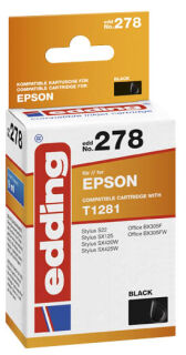 edding EDD-278 schwarz Druckerpatrone kompatibel zu EPSON T1281M