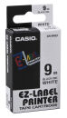 CASIO Schriftband XR-9WE XR-9WE1-W-DJ, 9 mm, schwarz auf weiß, 1 St.