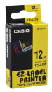 CASIO Beschriftungsband XR-12YW schwarz auf gelb 12 mm
