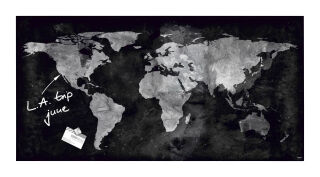 SIGEL Glas-Magnettafel artverum® 91,0 x 46,0 cm World-Map