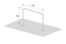 Fahrrad-Anlehnbügel 9121, Länge 120 cm, zum Aufdübeln