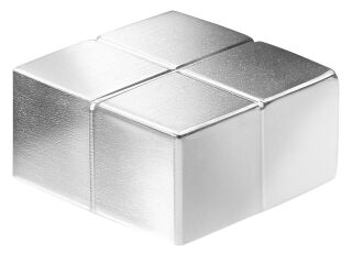 "SIGEL C10 ""Extra-Strong"" Magnete silber, Metall 2,0 x 1,0 x 2,0 cm, 2 St."