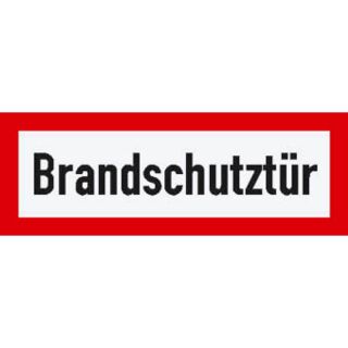 "Brandschutzaufkleber ""Brandschutztür"" rechteckig 29,7 x 10,5 cm, 1 St."
