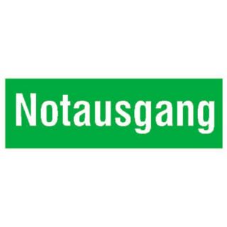 "Hinweisaufkleber ""Notausgang"" rechteckig 29,7 x 10,5 cm, 1 St."