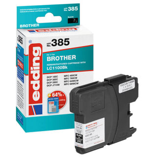 edding EDD-385 schwarz Druckerpatrone kompatibel zu brother LC-1100BK