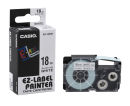 CASIO Schriftband XR-18WE XR-18WE1, 18 mm schwarz auf...