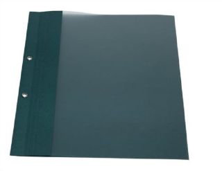 Berichtsmappen grün, 100er Pack, 2 fach geöst, Schnellheftermechanik,  mit silbernem Ösen