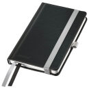 LEITZ Notizbuch DIN A6 kariert, satin schwarz Hardcover 160 Seiten, 1 St.