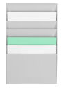 PAPERFLOW Wandprospekthalter grau DIN A4 6 Fächern...