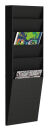 PAPERFLOW Wandprospekthalter schwarz DIN A4 6...