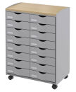 PAPERFLOW Bürowagen grau 55,2 x 35,0 x 74,5, ohne...