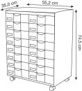 PAPERFLOW Bürowagen grau 55,2 x 35,0 x 74,5, ohne...