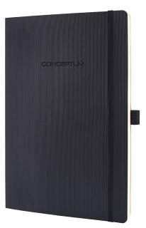 SIGEL Notizbuch Conceptum® ca. DIN A4 liniert, schwarz Softcover 194 Seiten, 1 St.