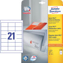 AVERY Zweckform Etiketten 6170 weiß 64,0 x 36,0 mm,...