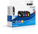 KMP H100V schwarz, cyan, magenta, gelb Druckerpatronen kompatibel zu HP 950XL/951XL (C2P43AE), 4er-Set