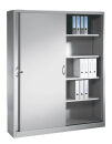 CP Schiebetürenschrank C 2000 Acurado, 2040-00 S10165 lichtgrau 4 Fachböden 120,0 x 40,0 x 195,0 cm