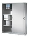 CP Schiebetürenschrank C 2000 Acurado, 2040-00 S10165 lichtgrau 4 Fachböden 120,0 x 40,0 x 195,0 cm