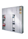 CP Schiebetürenschrank C 2000 Acurado, 2040-00 S10165 lichtgrau 4 Fachböden 120,0 x 40,0 x 195,0 cm