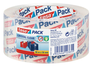 tesa Packband tesapack® Crystal Clear transparent 50,0 mm x 66,0 m 1 Rolle