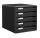 LEITZ Schubladenbox Post-Set  schwarz 52930095, DIN A4 mit 5 Schubladen, 1 St.