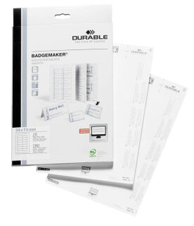 DURABLE Einsteckschilder für Namensschilder Badgemaker 7,4 x 3,4 cm, 280 St.