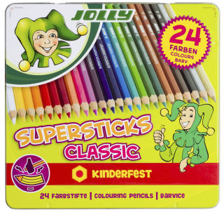 24 JOLLY SUPERSTICKS CLASSIC KINDERFEST Buntstifte farbsortiert