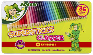JOLLY SUPERSTICKS CLASSIC KINDERFEST Buntstifte farbsortiert, 36 St.