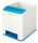 LEITZ Stiftehalter WOW Duo Colour perlweiß/blau Polystyrol 2 Fächer 9,0 x 10,1 x 10,0 cm