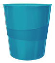 LEITZ WOW Duo Colour Papierkorb 15,0 l blau, 1 St.