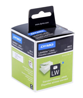 DYMO Endlosetikettenrollen für Etikettendrucker S0722370 weiß, 28,0 x 89,0 mm, 2 x 130 Etiketten