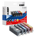 KMP C100V  pigmentschwarz, schwarz, cyan, magenta, gelb Druckerpatronen kompatibel zu Canon PGI-550 XL BK, CLI-551 XL BK/C/M/Y, 5er-Set