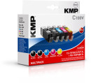 KMP C100V  pigmentschwarz, schwarz, cyan, magenta, gelb Druckerpatronen kompatibel zu Canon PGI-550 XL BK, CLI-551 XL BK/C/M/Y, 5er-Set