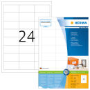 HERMA Etiketten 4632 weiß 64,6 x 33,8 mm, 200 Blatt