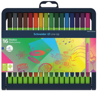 Schneider Line-Up Fineliner farbsortiert 0,4 mm, 16 St.