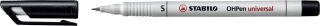 STABILO OHPen universal Folienstifte schwarz 0,4 mm non-permanent, 10 St.