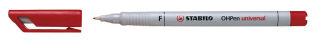 10 STABILO OHPen universal Folienstifte rot 0,7 mm non-permanent