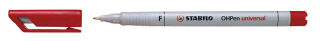 STABILO OHPen universal Folienstifte rot 0,7 mm non-permanent, 10 St.