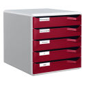 LEITZ Schubladenbox Post Set  bordeaux 52800028, DIN A4...