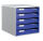 LEITZ Schubladenbox Post Set  blau 52800035, DIN A4 mit 5 Schubladen, 1 St.