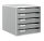 LEITZ Schubladenbox Post Set  dunkelgrau 52800089, DIN A4 mit 5 Schubladen, 1 St.